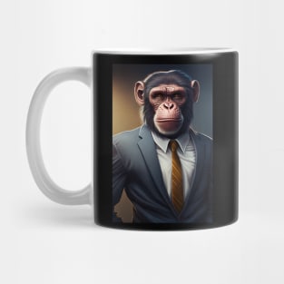 Adorable Monkey In A Suit - Fierce Chimpanzee Animal Print Art For Fashion Lovers Mug